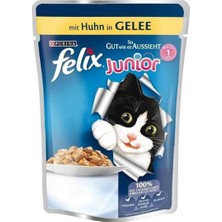 Felix Junior Yavru Tavuk Etli Kedi Yaş Mama 85 Gr