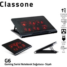 Classone G6 Led Fanlı Yükseklik Ayarlı Oyuncu Notebook Soğutucu Stand