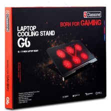 Classone G6 Led Fanlı Yükseklik Ayarlı Oyuncu Notebook Soğutucu Stand