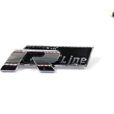 Behin Dizayn VOLKSWAGEN UYUMLU R Line 3D Bagaj Yazısı Civatalı Siyah