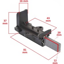 Icanpares 40348 Arçelik Uyumlu ARY3340 Çamaşır Makinesi Kılıflı Motor Kömürü (5X12.5X32)
