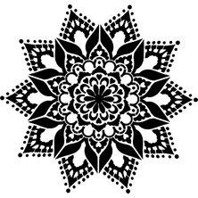 Mandala Art Fabric Lovely Büyük Boy Mandala Duvar Dekoratif Hazır Şablon 200 cm