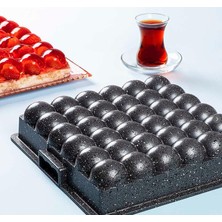 Tantitoni Granit Döküm Tart Kalıbı Kare Atom Şekilli Dilimli 26X26CM(UMMYTATM26G)