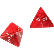 Gem Muti Taraflı Dices Set / 5 Adet D4 Koyu Heresy D & D Rpg Oyunları Kırmızı