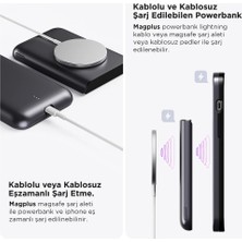 MAGPLUS Iphone 12 Pro Max Kablosuz Taşınabilir Manyetik Powerbank Ve Magsafe Uyumlu Kılıf, 5000mah