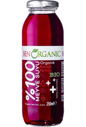 Benorganic Kırmızı Karışık Meyve Suyu 250 ml