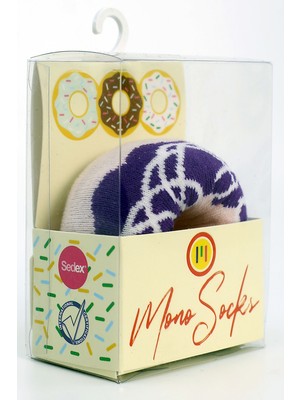 Mono Socks Nuty Purple Chocolate Donut Çorap