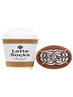 Mono Socks Erkek Kahverengi Leaf White Latte 2'li Kahve Çorap