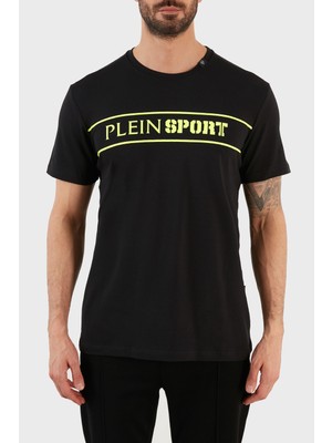 Plein Sport Logolu Bisiklet Yaka Pamuklu Erkek T-Shirt TIPS101IT99