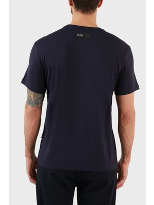 Plein Sport Logolu Bisiklet Yaka Pamuklu Erkek T-Shirt TIPS113IT85