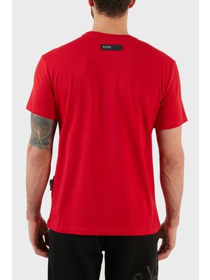 Plein Sport Logolu Bisiklet Yaka Pamuklu Erkek T-Shirt TIPS123IT52