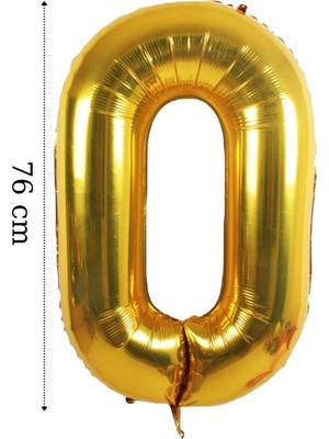 Elgala Folyo Balon 0 Rakamı Helyum Balon 76 cm