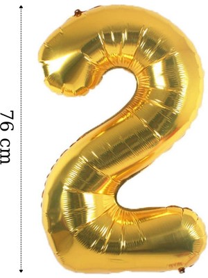 Folyo Balon 2 Rakamı Helyum Balon 76 cm