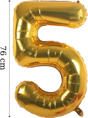 Folyo Balon 5 Rakamı Helyum Balon 76 cm