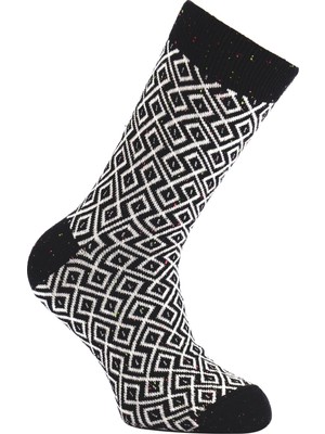 Unlimited Legwear 2li Karo Desenli Siyah/pembe Kadın Çorap Seti