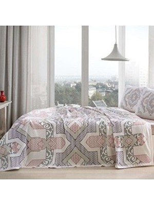 Taç Vanida Çift Kişilik Pike Takımı Pembe