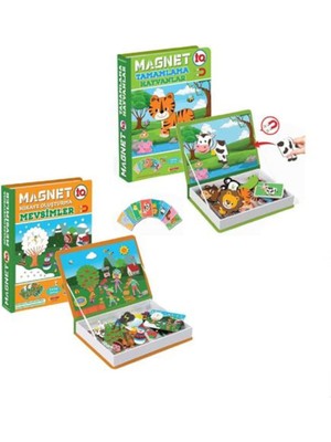 Diy Toy Diytoy, Manyetik Hayvan Tamamlama ve Manyetik Mevsimler, 2 Li Set