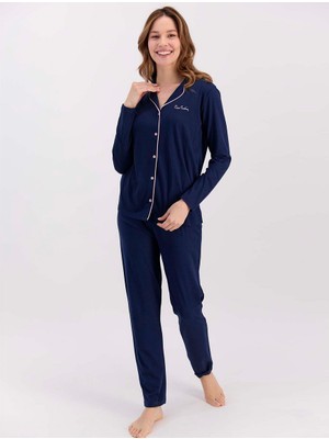 Pierre Cardin Kadın Gelin Modal Pamuk Gömlek Pijama Takımı 7717