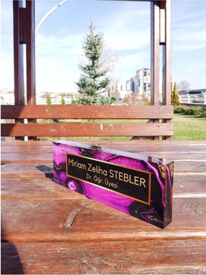 Hediye Marketi17 Mor Damla Öğretmen Isimliği Yenilikçi Kişiselleştirilmiş Isimlik