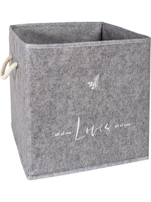 ALAS Keçe Raf Düzenleyici Sepet Katlanabilir Saklama Kutusu Baskılı Çok Amaçlı Kutu 30*30*30