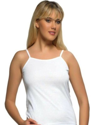 Gümüş Kadın Siyah 3'lü Paket Likralı Ip Askılı Atlet