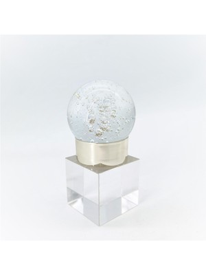 Creart Home Crearthome Dekoratif Aksesuar Küçük Boy Kristal Küre Gümüş FA59G