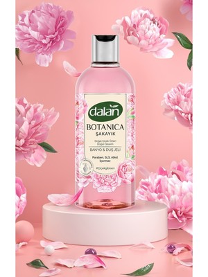 Dalan Botanica Doğal Çiçek Özleri Doğal Gliserin Duş Jeli Şakayık Kokulu 2 Adet x 500 ml
