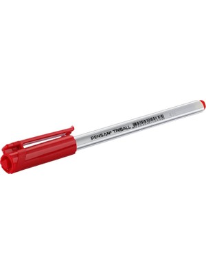 Pensan Triball 1mm Üçgen Gövdeli Tükenmez Kalem 12'li Kutu Kırmızı