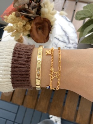 Jackferrero Kadın Altın Kaplama Bileklik 2 Li Set