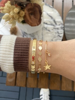 Jackferrero Kadın Altın Kaplama Bileklik 2 Li Set