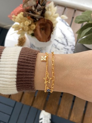 Jackferrero Kadın Altın Kaplama Bileklik 2 Li Set