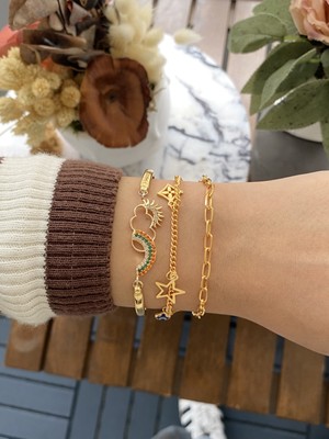 Jackferrero Kadın Altın Kaplama Bileklik 2 Li Set