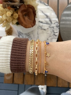 Jackferrero Kadın Altın Kaplama Bileklik 2 Li Set