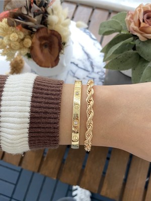 Jackferrero Kadın Altın Kaplama Bileklik 2 Li Set