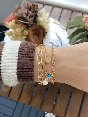 Jackferrero Kadın Altın Kaplama Bileklik 2 Li Set