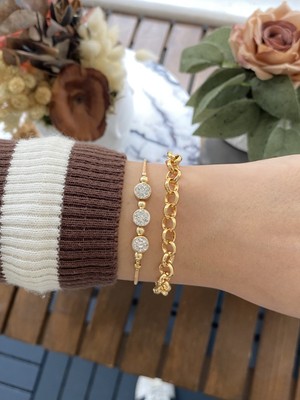 Jackferrero Kadın Altın Kaplama Bileklik 2 Li Set