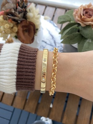 Jackferrero Kadın Altın Kaplama Bileklik 2 Li Set