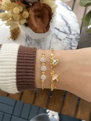 Jackferrero Kadın Altın Kaplama Bileklik 2 Li Set