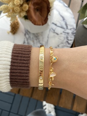 Jackferrero Kadın Altın Kaplama Bileklik 2 Li Set