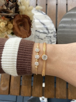 Jackferrero Kadın Altın Kaplama Bileklik 2 Li Set