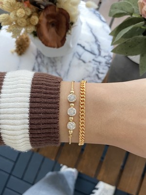 Jackferrero Kadın Altın Kaplama Bileklik 2 Li Set