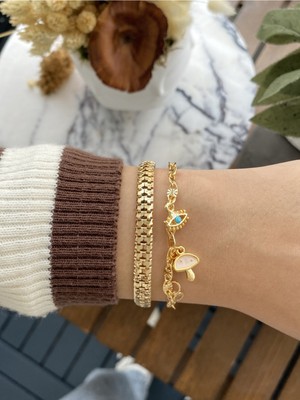 Jackferrero Kadın Altın Kaplama Bileklik 2 Li Set