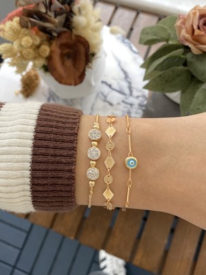 Jackferrero Kadın Altın Kaplama Bileklik 2 Li Set