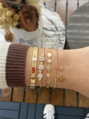 Jackferrero Kadın Altın Kaplama Bileklik 3 Lü  Set