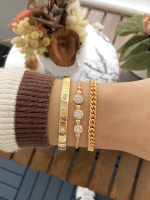 Jackferrero Kadın Altın Kaplama Bileklik 3 Lü  Set