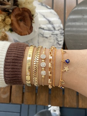 Jackferrero Kadın Altın Kaplama Bileklik 4 Lü  Set