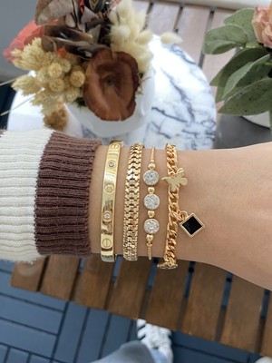 Jackferrero Kadın Altın Kaplama Bileklik 4 Lü  Set