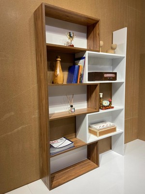 Bicabin Ayarlanabilir Raflı Dekoratif Modüler Kitaplık Beyaz Garda Decorative Bookshelf