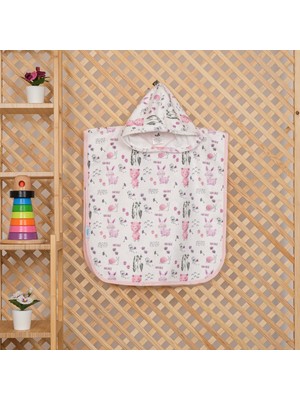 Vevien Home Çocuk Panço Plaj Havlusu Happy Animals 2-3 Yaş