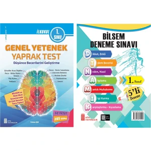Ata Yayıncılık  1. Sınıf Bilsem Sınavlarına Hazırlık Test + 5 Li Deneme Sınavı